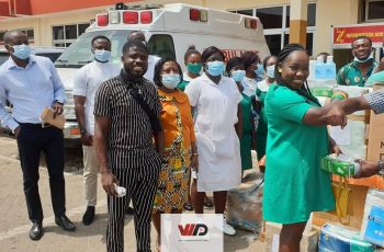 PHOTOS: Germany-based Ghanaian Nurse Theodora Acheampongma Donates To Manhyia District Hospital