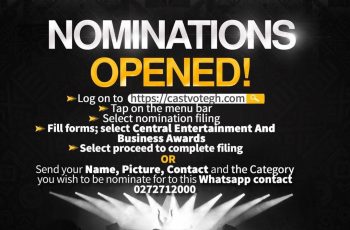 Nominations Open For 2021 Central Entertainment & Business Awards